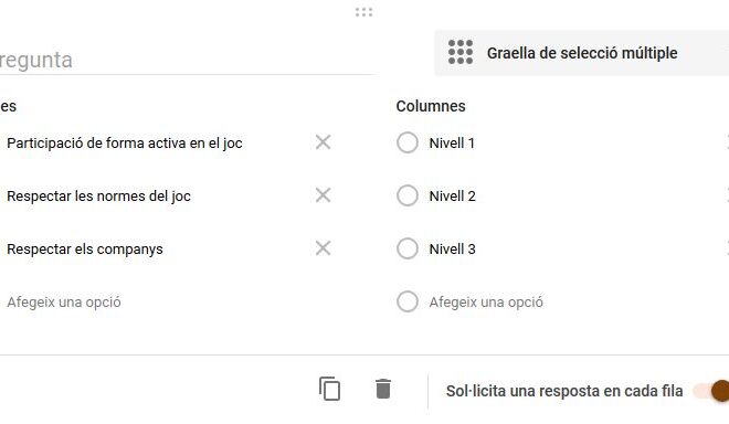 Avaluar rúbriques de forma senzilla fent servir formularis de Google