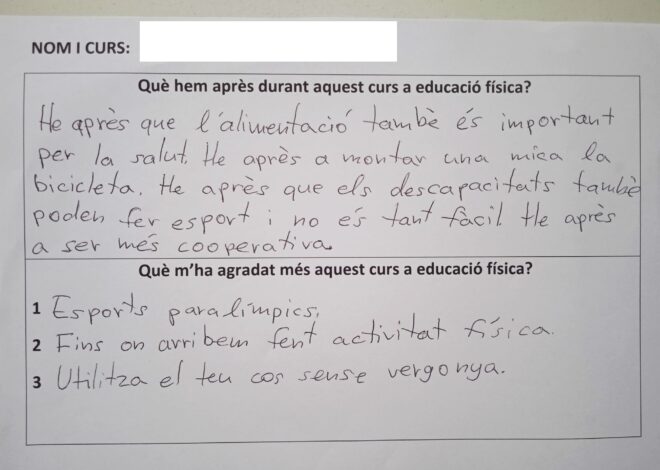 Què hem après durant aquest curs a educació física?